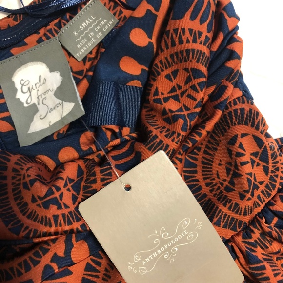 Anthro Girls From Savoy Oxidized Medallion Dress - Picture 3 of 4